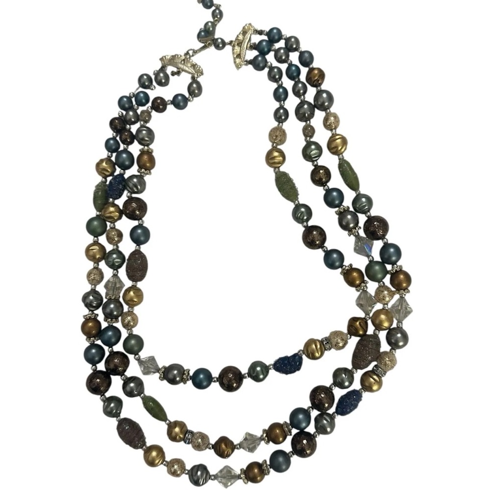 VTG Beaded 3 Strand Necklace